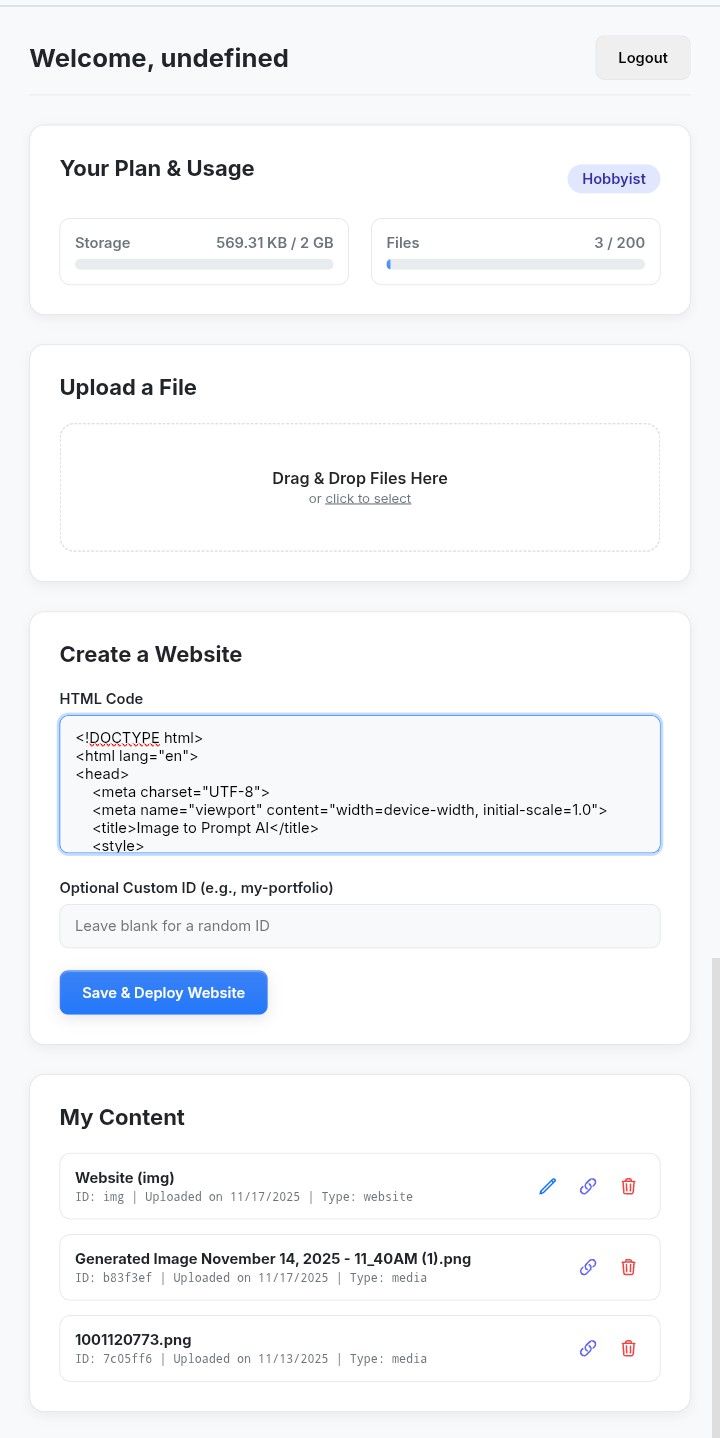 FAK OFFICIAL User Dashboard Screenshot